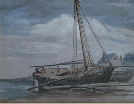 Jacobsone Beached sailing vessels 13 x 18cm